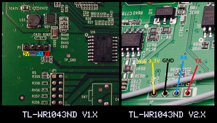 tl wr1043nd serial pinouts